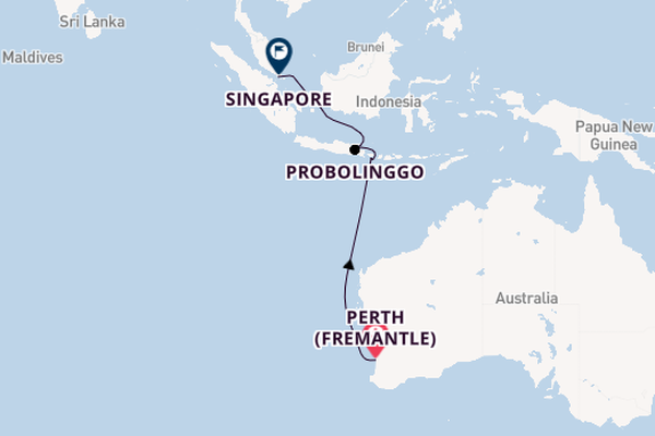 Southeast Asia from Perth (Fremantle), Australia with the Seabourn Quest