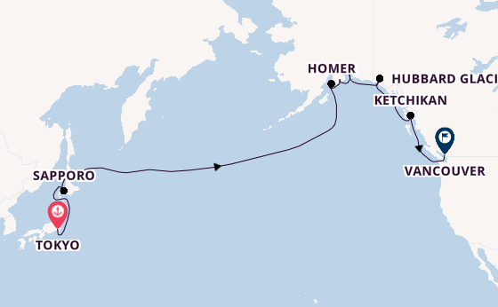 Transpacific from Tokyo, Japan with the Viking Orion