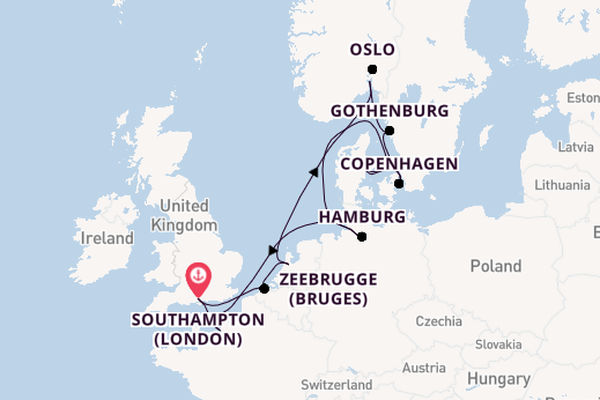 England from Southampton, England with the Emerald Princess