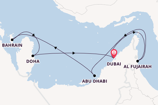 Persischer Golf ab Dubai, Vereinigte Arabische Emirate auf der EXPLORA II