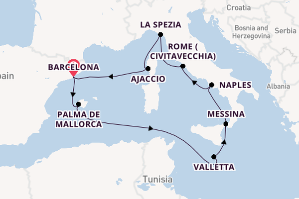 Western Mediterranean from Barcelona, Spain with the Celebrity Equinox