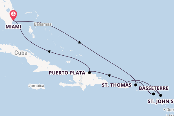 Caribbean vanaf Miami, Verenigde Staten met de MSC Poesia