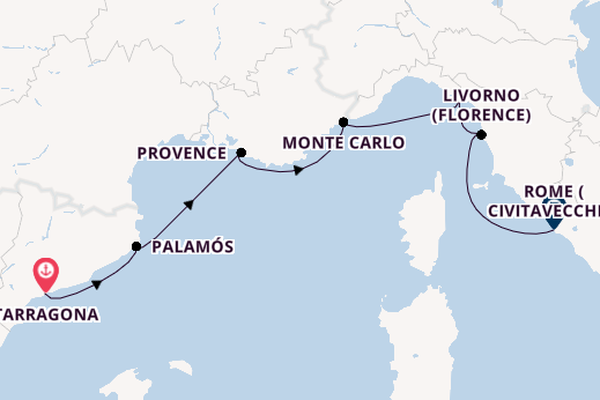 Western Mediterranean from Tarragona, Spain with the Azamara Journey