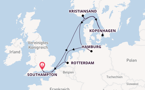 England ab Southampton, Großbritannien auf der Liberty of the Seas®