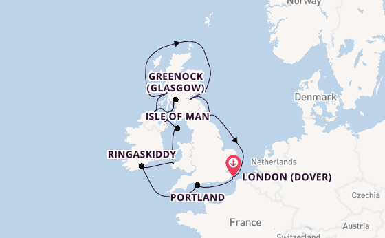 United Kingdom from London (Dover), England, United Kingdom with the Seabourn Ovation 