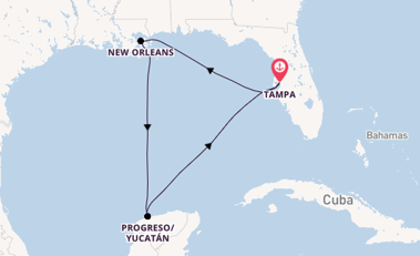 Noord-Amerika vanaf Tampa, Verenigde Staten met de Celebrity Constellation