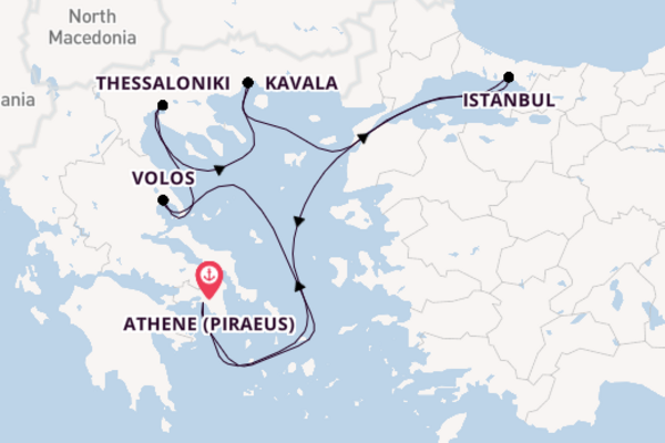 Cruise naar Athene (Piraeus) via Volos