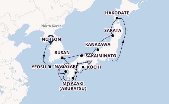 Japan vanaf Tokio, Japan met de Azamara Pursuit