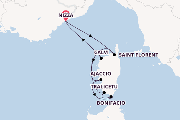 Westliches Mittelmeer ab Nizza, Frankreich auf der Le Ponant