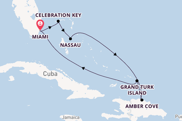 Caribbean from Miami, Florida, USA with the Carnival Celebration