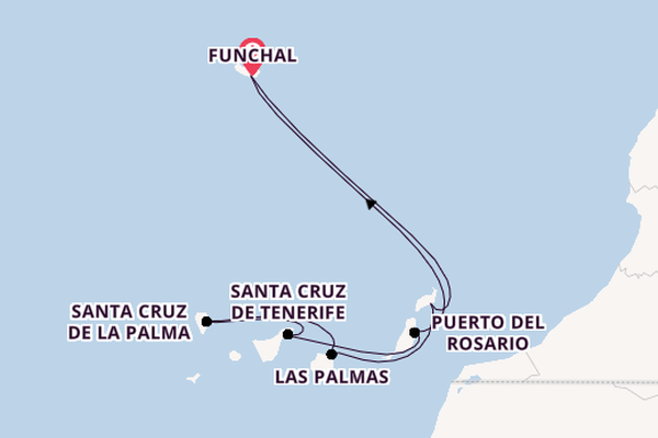 Kanarische Inseln ab Funchal, Madeira auf der MSC Fantasia