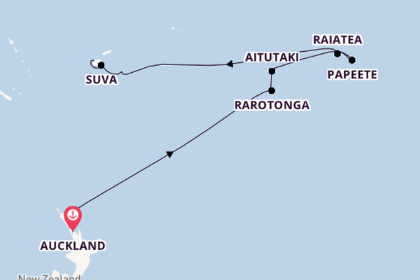 Polynesia from Auckland, New Zealand with the MS EUROPA 2