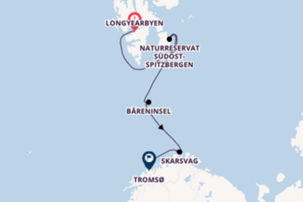 10-tägige Kreuzfahrt bis Tromsø