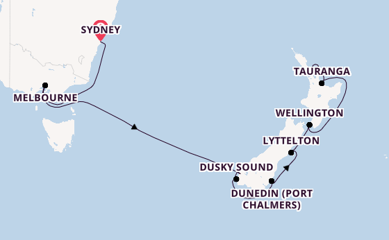 New Zealand from Sydney, Australia with the Norwegian Spirit 