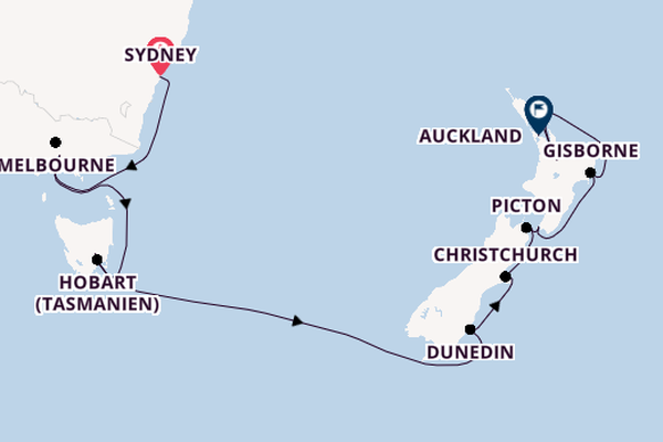 Australien und Neuseeland ab Sydney, Australien auf der Seven Seas Explorer