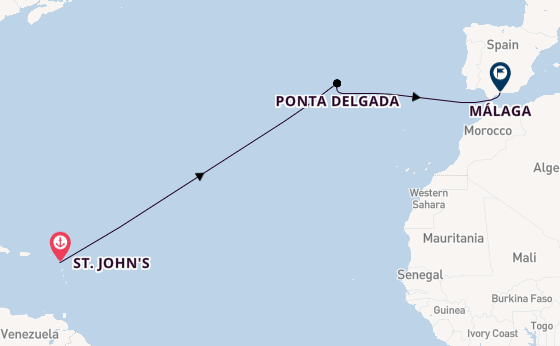 Westelijke Middellandse Zee vanaf St. John's, Antigua, Antigua en Barbuda met de Star Clipper