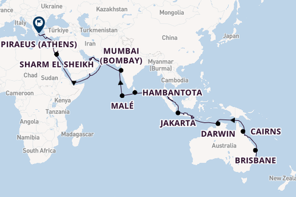 Southeast Asia from Sydney, Australia with the Marina