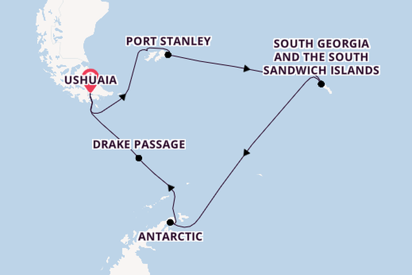 South America from Ushuaia, Argentina with the Viking Octantis