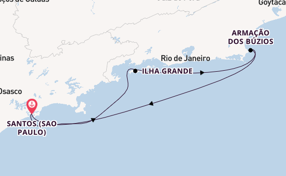 Brasilien ab Santos (Sao Paulo), Brasilien auf der MSC Divina
