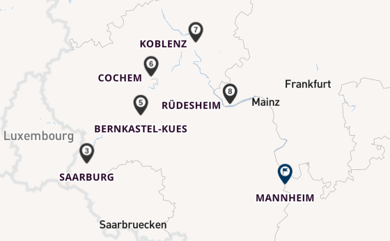 Rijn vanaf Merzig, Duitsland met de KATHARINA VON BORA