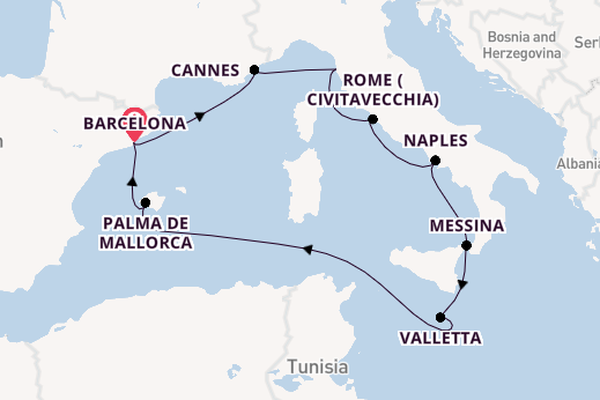 Western Mediterranean from Barcelona, Spain with the Norwegian Breakaway