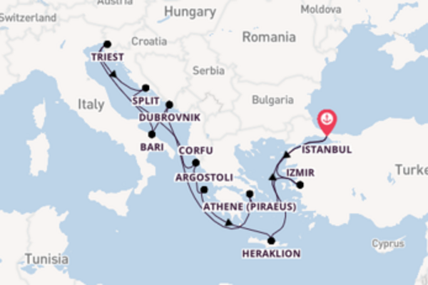 15daagse cruise naar Corfu