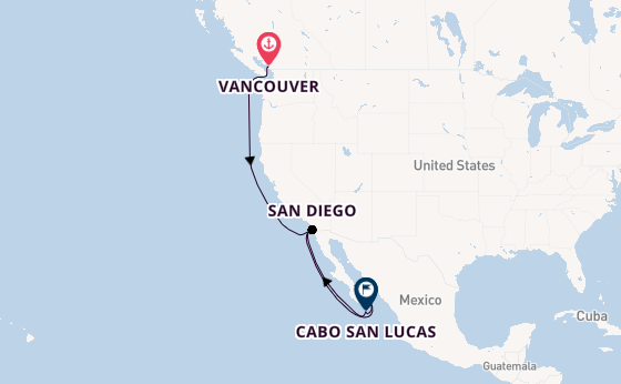 USA West Coast from Vancouver, Canada with the Koningsdam
