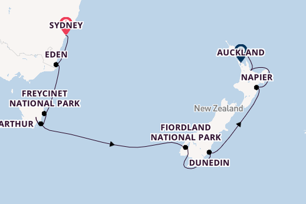 Australia and New Zealand from Sydney, Australia with the Royal Princess