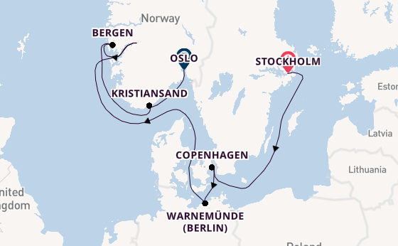 Norway from Stockholm, Sweden with the MSC Magnifica