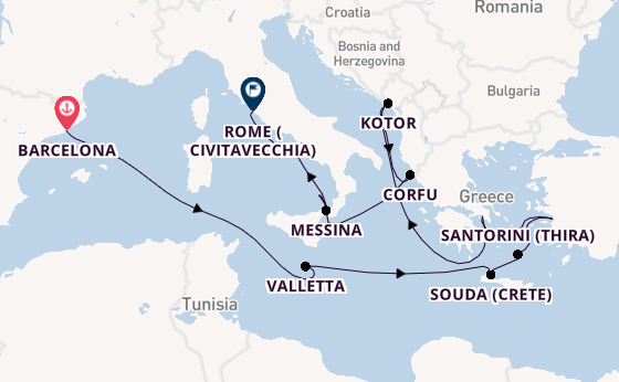 Mediterranean from Barcelona, Spain with the Oosterdam