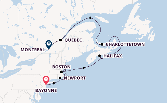 USA Ostküste ab Bayonne, New Jersey, USA auf der Silver Shadow