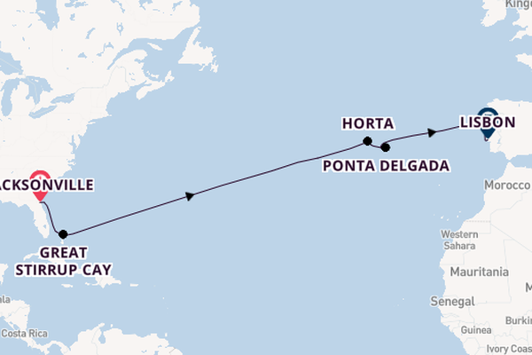 Transatlantic from Jacksonville, Florida, USA with the Norwegian Dawn