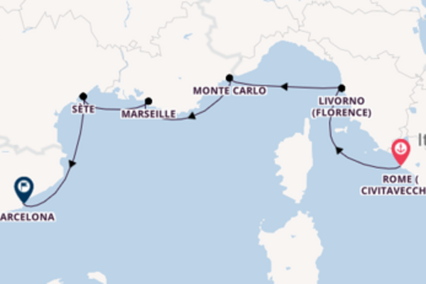 8 day cruise with the Viking Mars to Barcelona