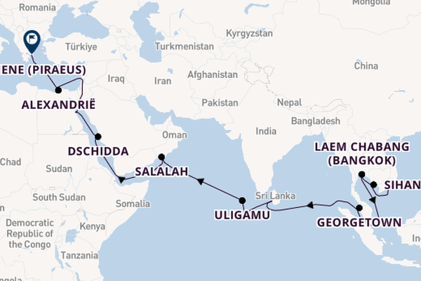Zuidoost-Azië vanaf Ho Chi Minhstad, Vietnam met de VASCO DA GAMA