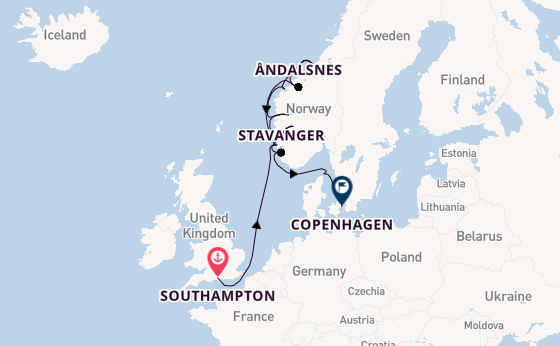 Norway from Southampton, England with the Silver Spirit