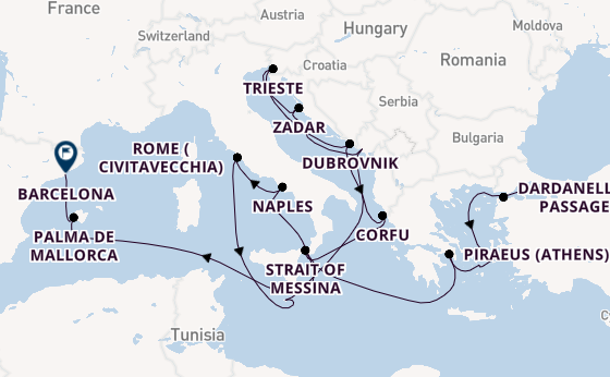 Mediterranean from Istanbul, Turkey with the Queen Elizabeth