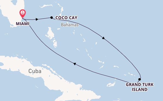 Caribbean from Miami, Florida, USA with the Freedom of the Seas