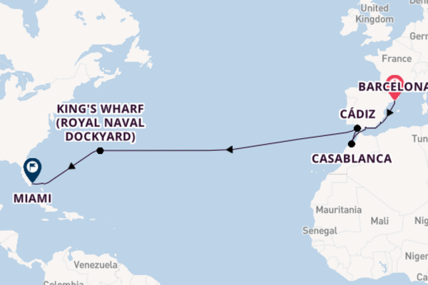 Transatlantic & Repositioning from Barcelona, Spain with the Norwegian Pearl