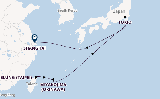 Oost-Azië vanaf Keelung (Taipei), Taiwan met de MSC Bellissima