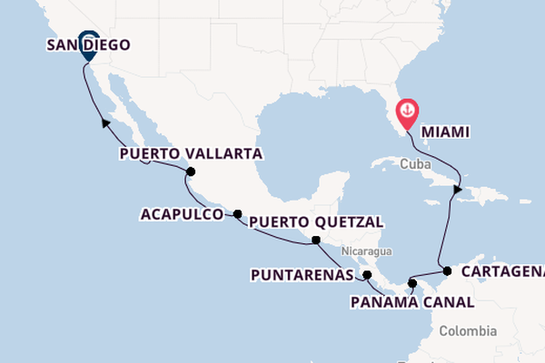Central America from Miami, Florida, USA with the Norwegian Star