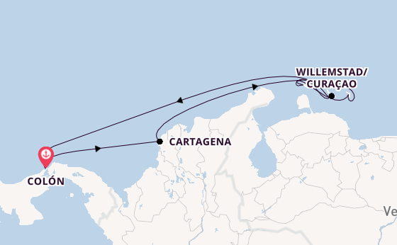 Southern Caribbean from Colón, Panama with the Grandeur of the Seas