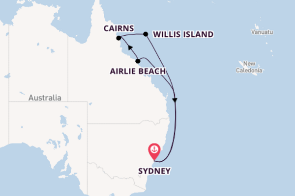 Sailing from Sydney via Cairns