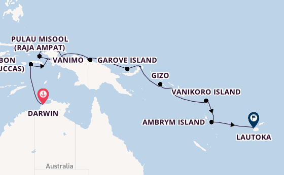 Indonesia from Darwin, Australia with the Seabourn Pursuit