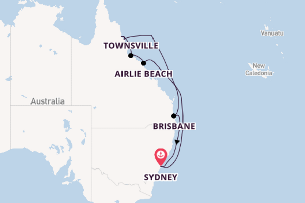 13daagse cruise vanaf Sydney