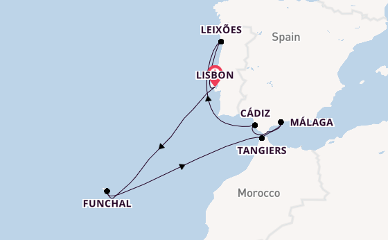 Portugal from Lisbon, Portugal with the Silver Ray