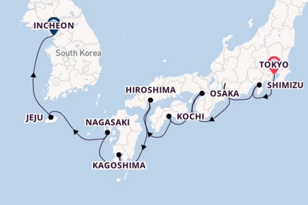 Japan from Tokyo, Japan with the Seven Seas Explorer