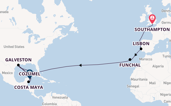 From Southampton to Texas: A Transatlantic & Mexico Journey