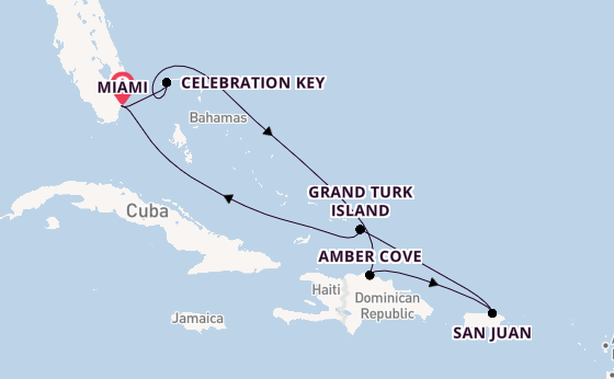 Caribbean from Miami, Florida, USA with the Regal Princess