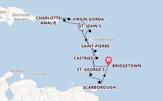 Caribbean from Bridgetown, Barbados with the Azamara Quest