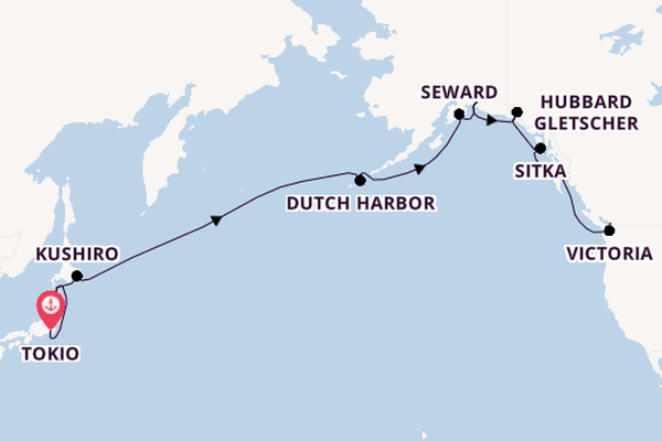 Transpazifik ab Tokio, Japan auf der EXPLORA III